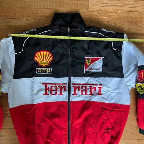 Formula 1 Ferrari Racing Jacket Men’s F1 Embroidered Retro Y2k Unisex - Picture 3 of 6